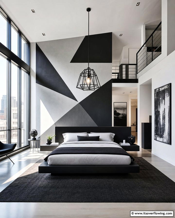 Loft Bedroom with Dramatic Lighting - 25 Loft Bedroom Ideas for a Unique and Cozy Space