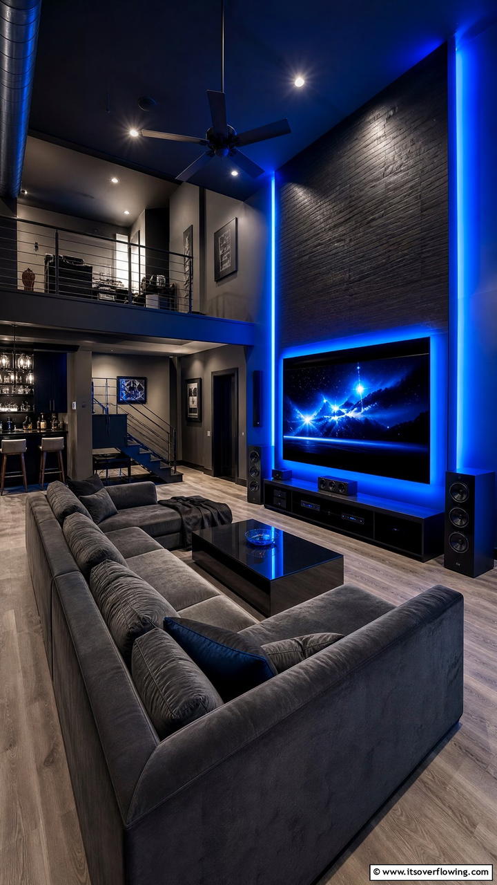 Loft Entertainment Hub - 25 Loft Ideas for Stylish and Functional Spaces