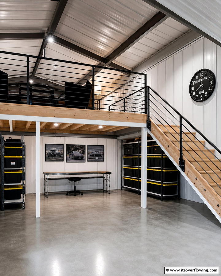 Loft Style Storage - 25 Pole Barn Interior Ideas for a Versatile Space