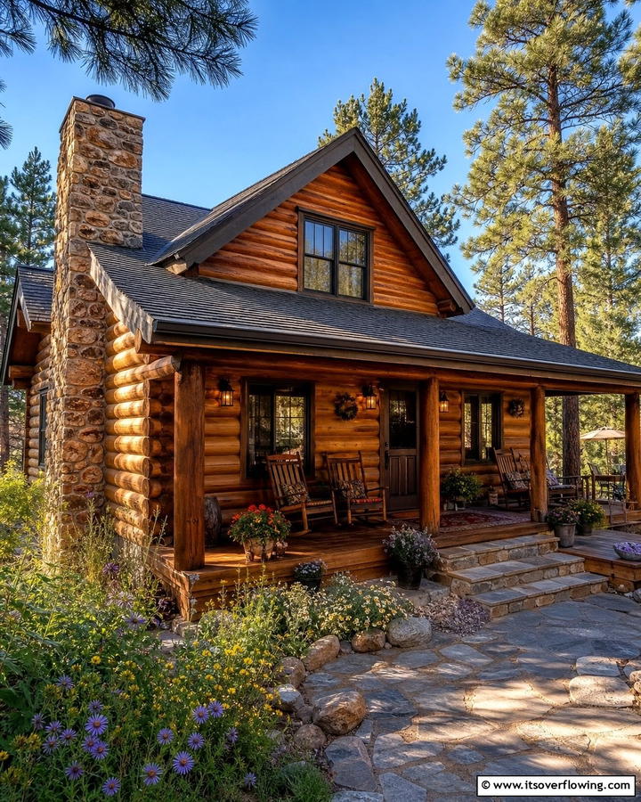 Log Siding - 21 Exterior House Siding Ideas for Modern Homes