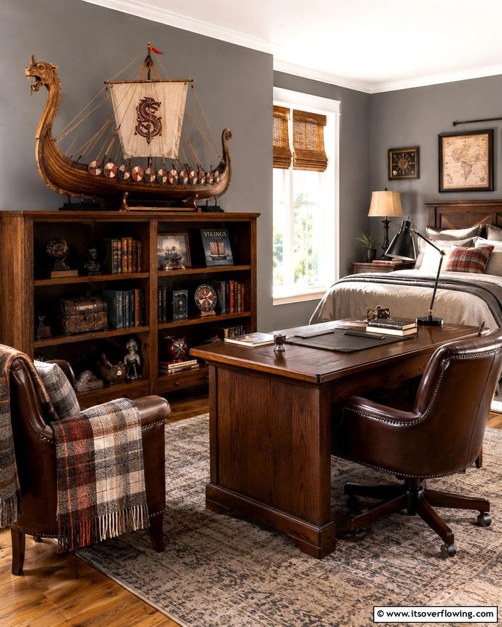Longship Models - 25 Viking Bedroom Ideas for a Bold and Rustic Look