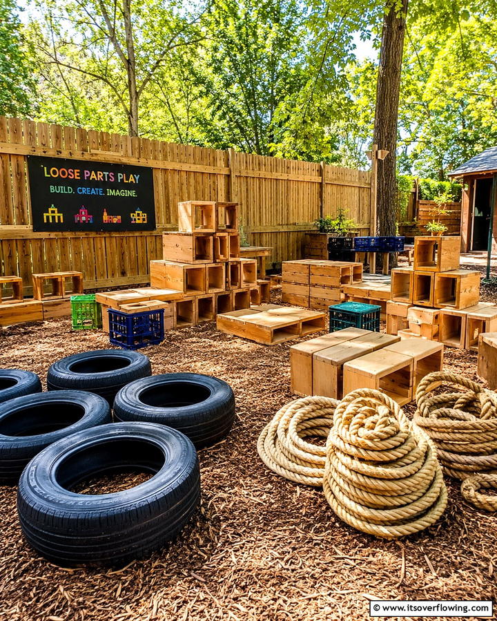Loose Parts Play - 30 EYFS Outdoor Area Ideas for Engaging Play Spaces