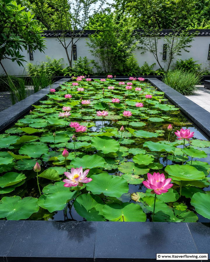 Lotus Pond Beauty - 30 Asian-Inspired Landscaping Ideas for Serene Gardens