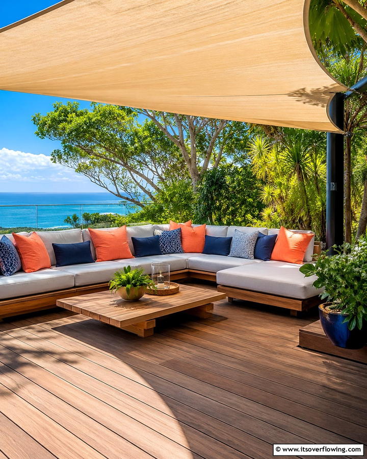 Lounge Style Platform Deck - 30 Platform Deck Ideas to Elevate Your Backyard Design