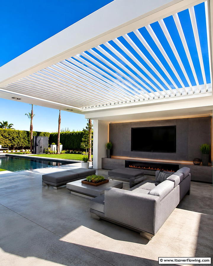 Louvered Pergola Roofs - 25 Pergola Cover Ideas for Stylish Outdoor Living Spaces