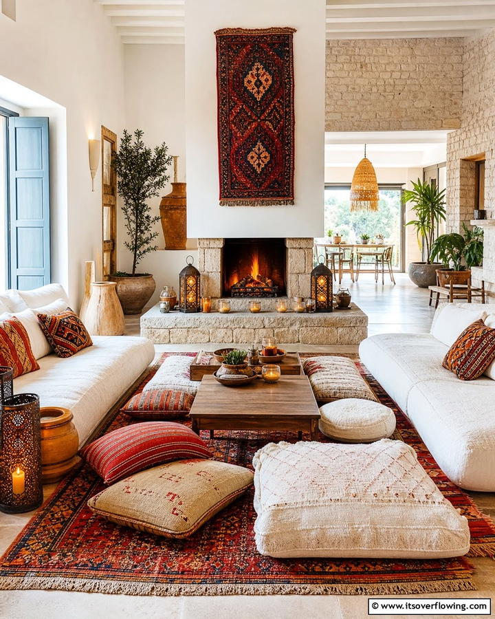 Low Built Hearth Designs - 20 Mediterranean Fireplace Ideas for a Warm Ambiance