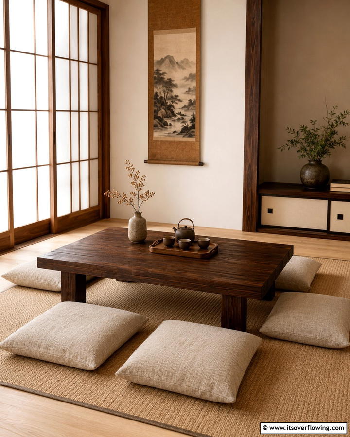 Low Dining Tables - 25 Japanese Style Kitchen Ideas for a Zen Atmosphere