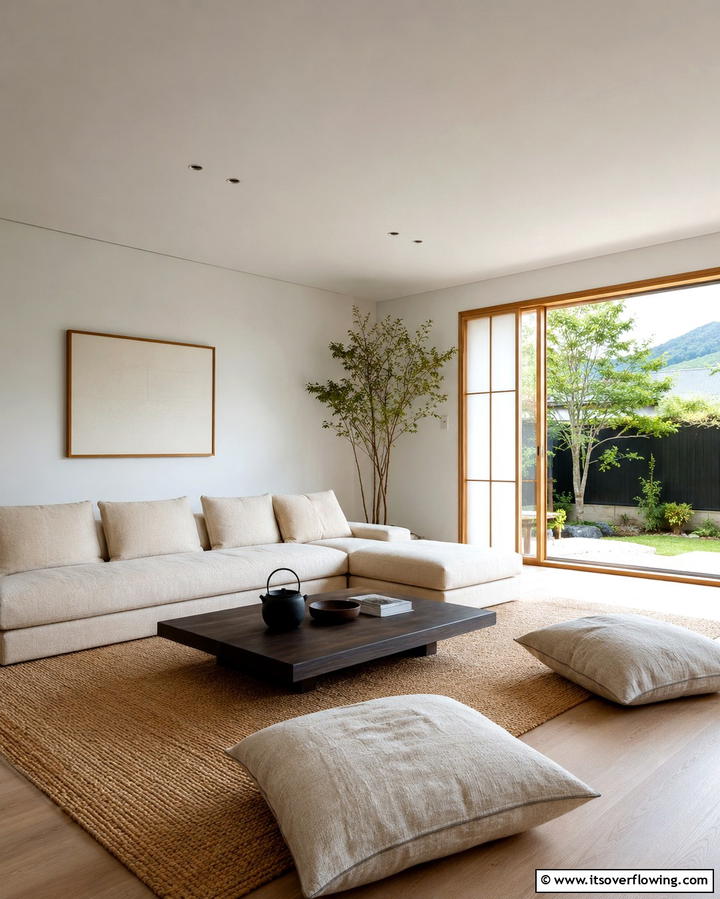 Low Furniture Design - 25 Japanese Style Living Room Ideas for Serenity