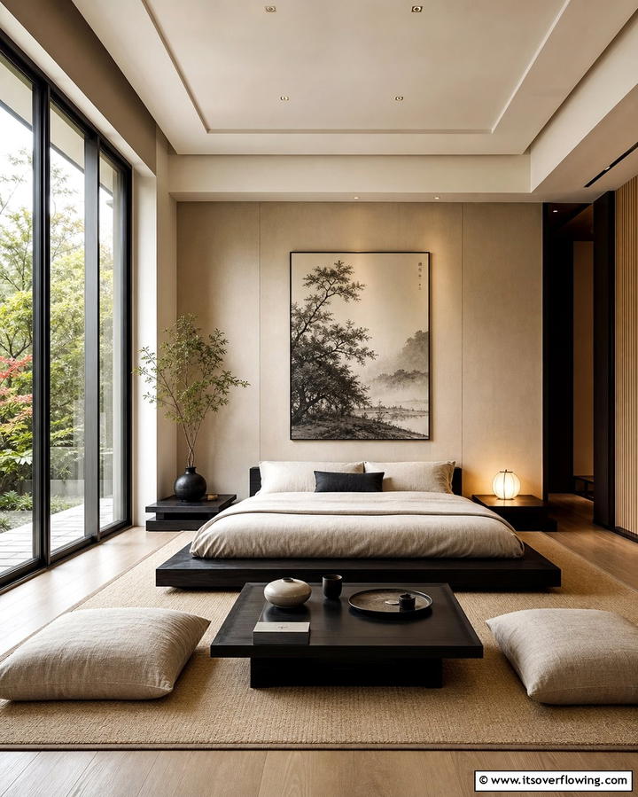 Low Furniture for a Grounded Feel - 25 Zen Bedroom Ideas for a Calm and Serene Space