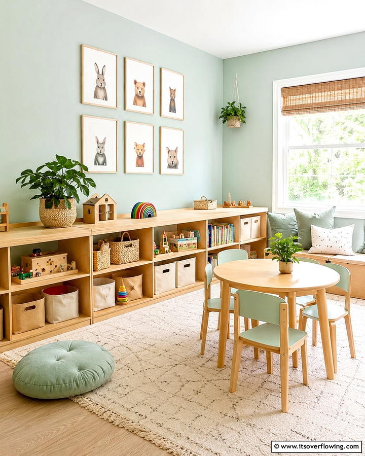 Low Height Storage Units for Kid Friendly Access - 25 Playroom Storage Ideas to Keep Your Kids’ Space Organized