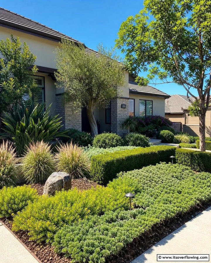 Low Maintenance Green Haven - 30 Front Yard Evergreen Landscaping Ideas for Year-Round Beauty