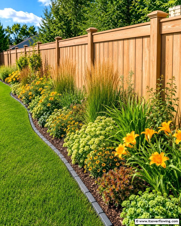 Low Maintenance Options - 30 Simple Fence Line Landscaping Ideas for Curb Appeal