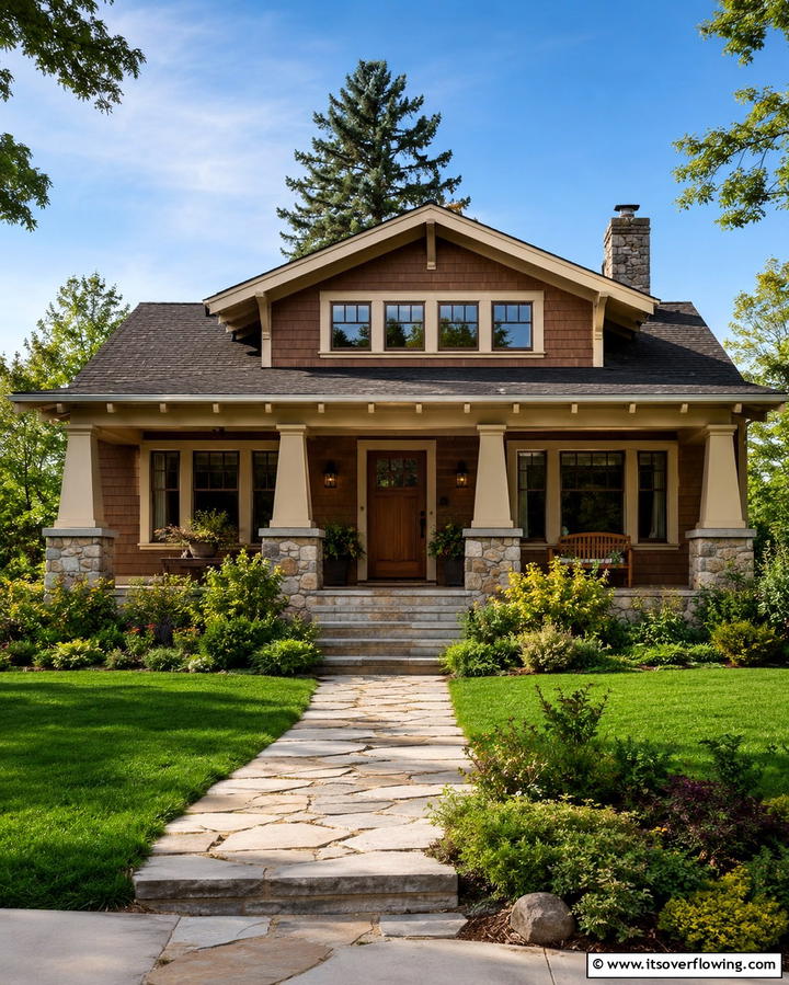 Low Pitched RooflinesExact - 25 Craftsman Style House Exterior Ideas for Curb Appeal