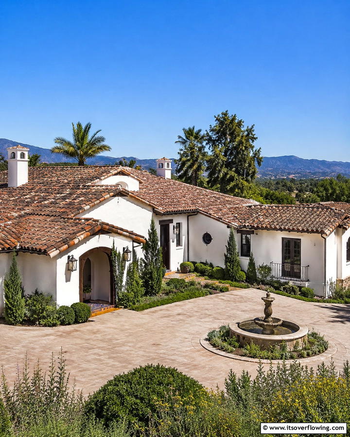 Low Pitched Roofs - 25 Spanish Style Home Exterior Ideas for Curb Appeal