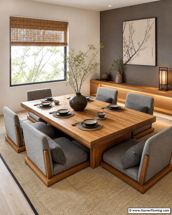 Low Profile Dining Tables - 25 Japanese Dining Room Ideas for a Zen-Inspired Space