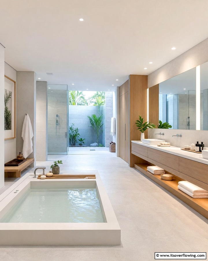 Low Profile Furniture for Open Spaces - 30 Serene Spa Decor Ideas for a Relaxing Bathroom Retreat