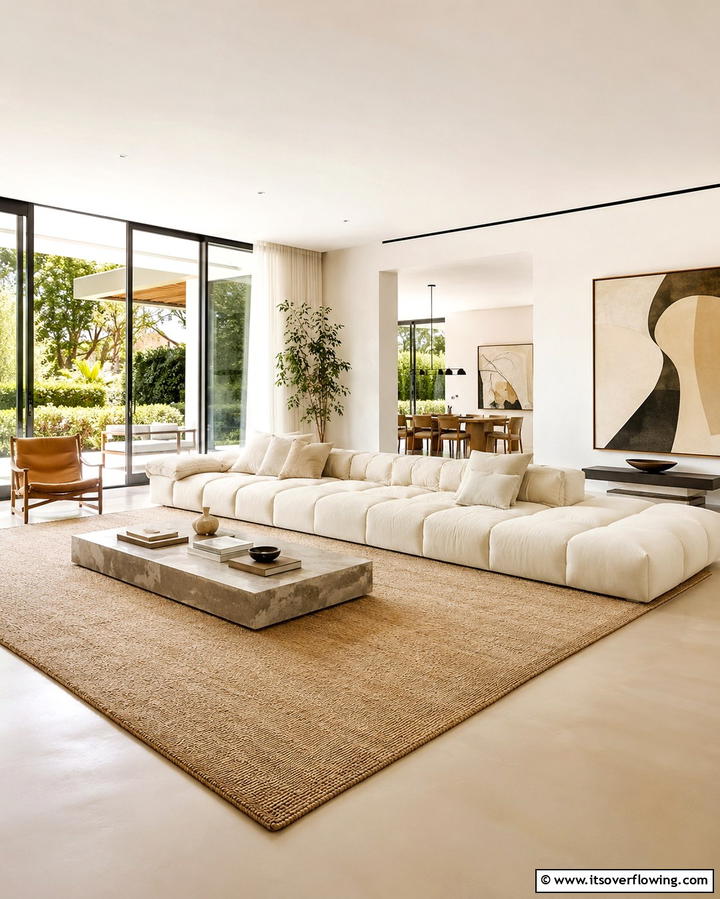 Low Profile Sofas - 25 Organic Modern Living Room Design Ideas