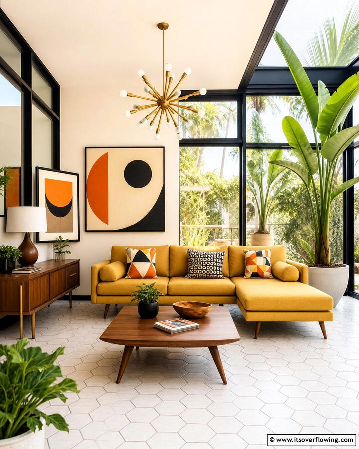 Low Profile Sofas - 20 Mid-century Modern Sunroom Ideas for a Retro Vibe