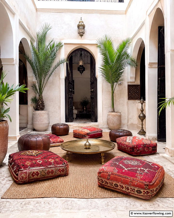 Low Seating Arrangements - 25 Moroccan Themed Bedroom Ideas for an Exotic Escape