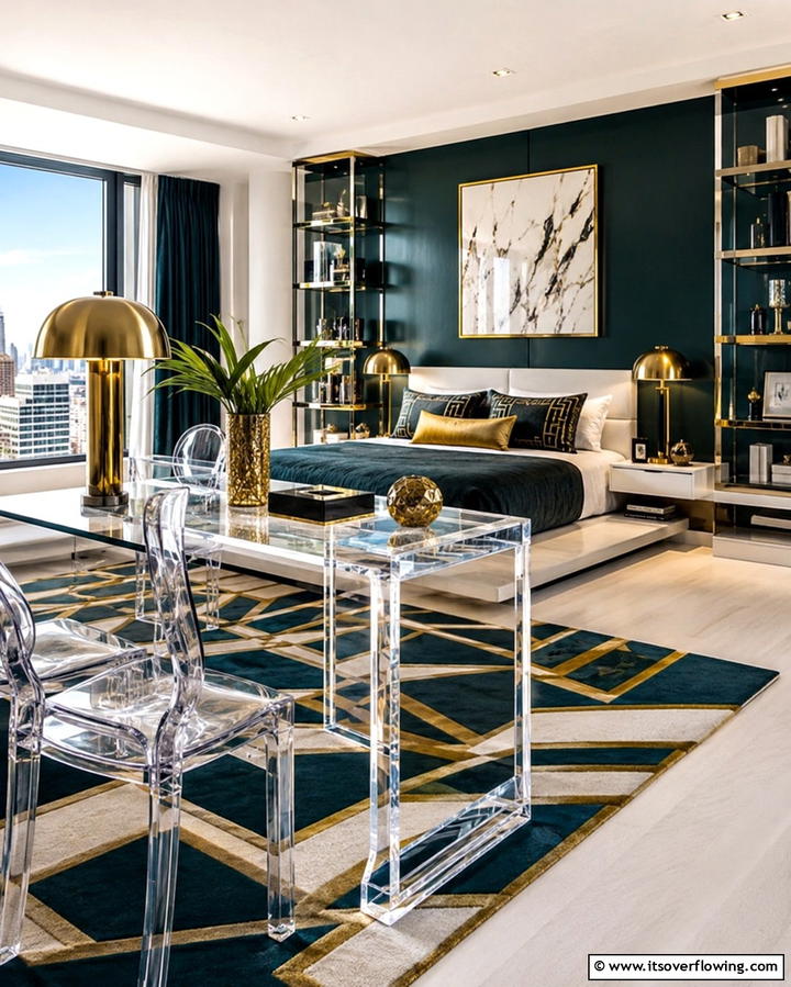 Lucite Furniture - 30 1980s Bedroom Decor Ideas for a Retro-Inspired Space