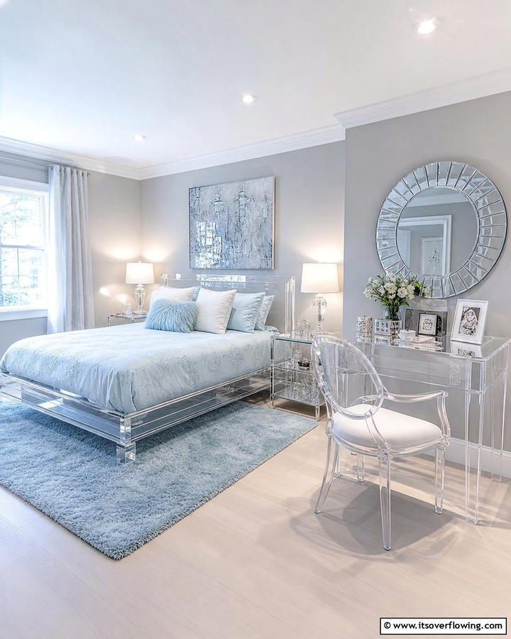 Lucite and Acrylic Accents - 30 1980s Bedroom Decor Ideas for a Retro-Inspired Space