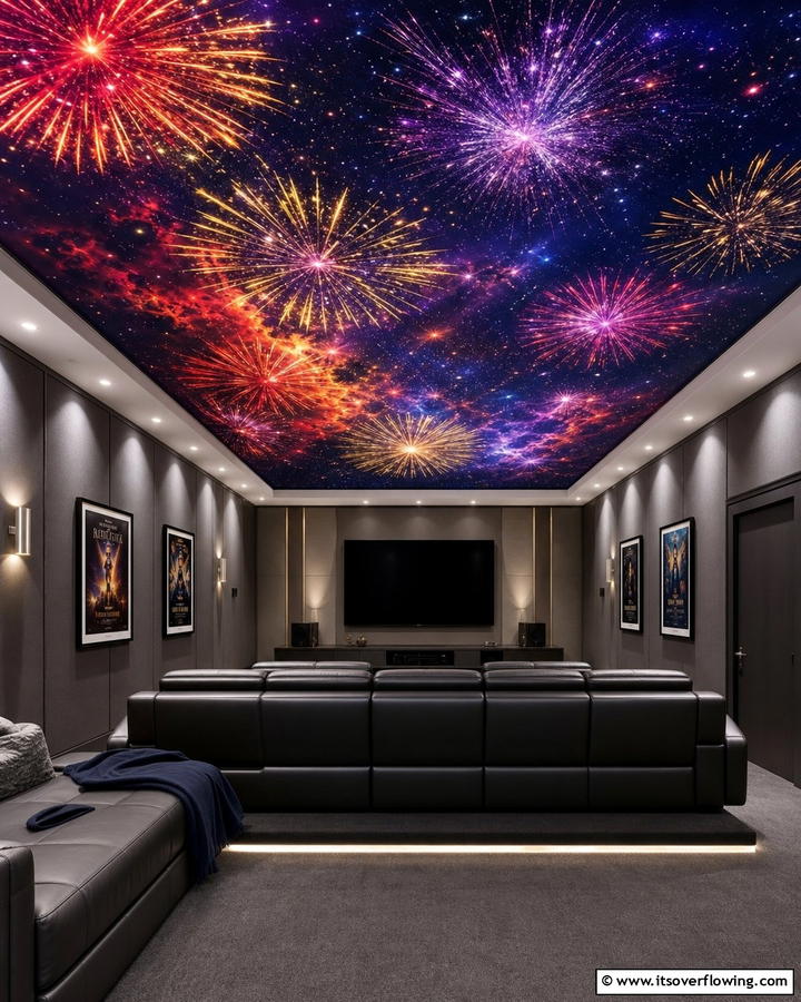Luminous Fireworks - 30 Artistic Ceiling Murals to Inspire Unique Interior Designs