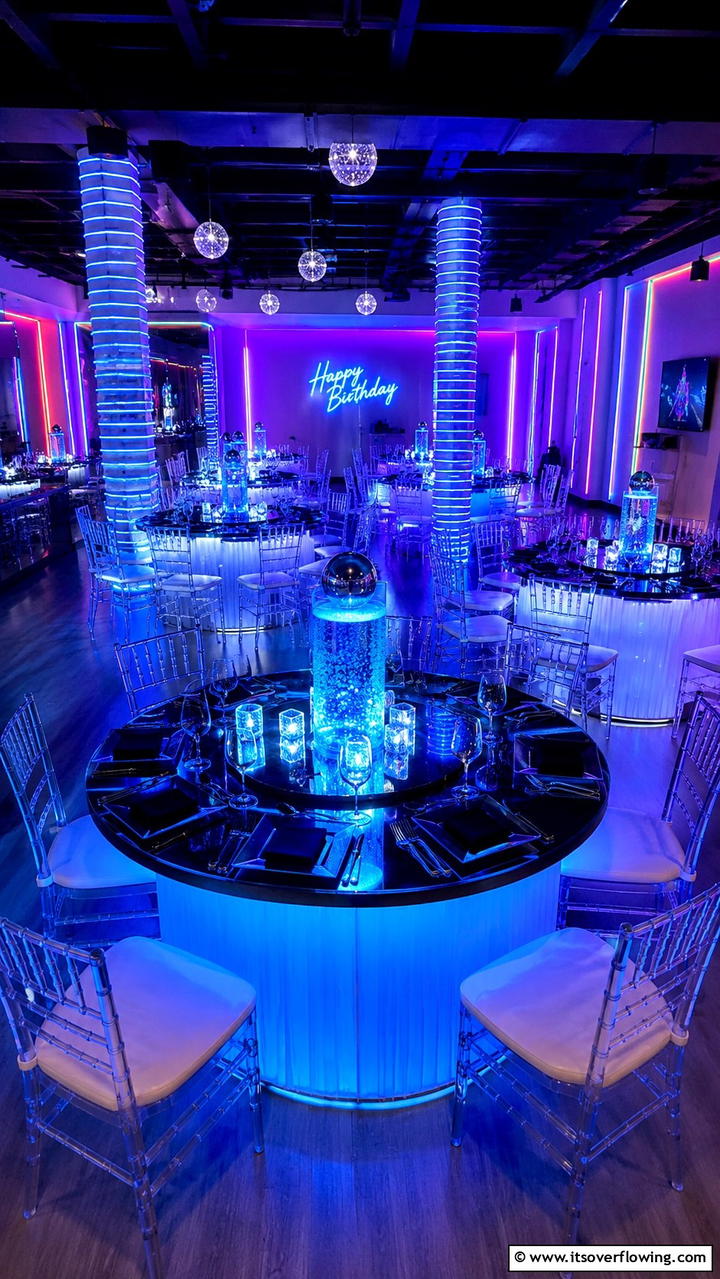 Luminous LED Accents - 30 Birthday Decoration Ideas for Memorable Celebrations