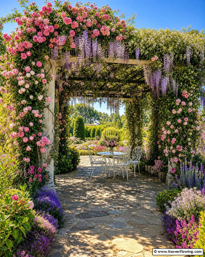 Lush Garden Pergola Escape - 21 Pergola Patio Designs for Structured Outdoor Shade Solutions