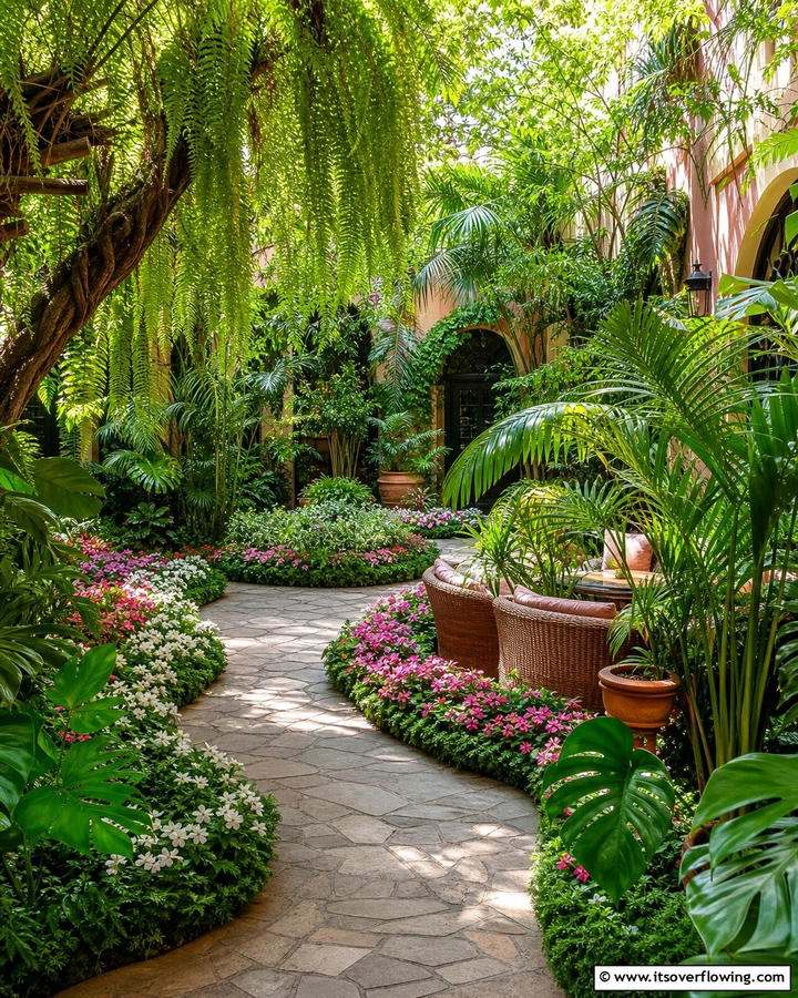 Lush Green Courtyard - 21 Courtyard Ideas to Design a Peaceful Outdoor Oasis