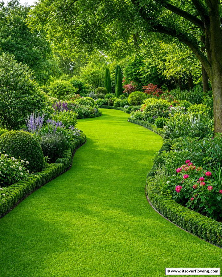 Lush Green Lawn Path - 30 Stunning Garden Path Ideas to Guide Your Landscape