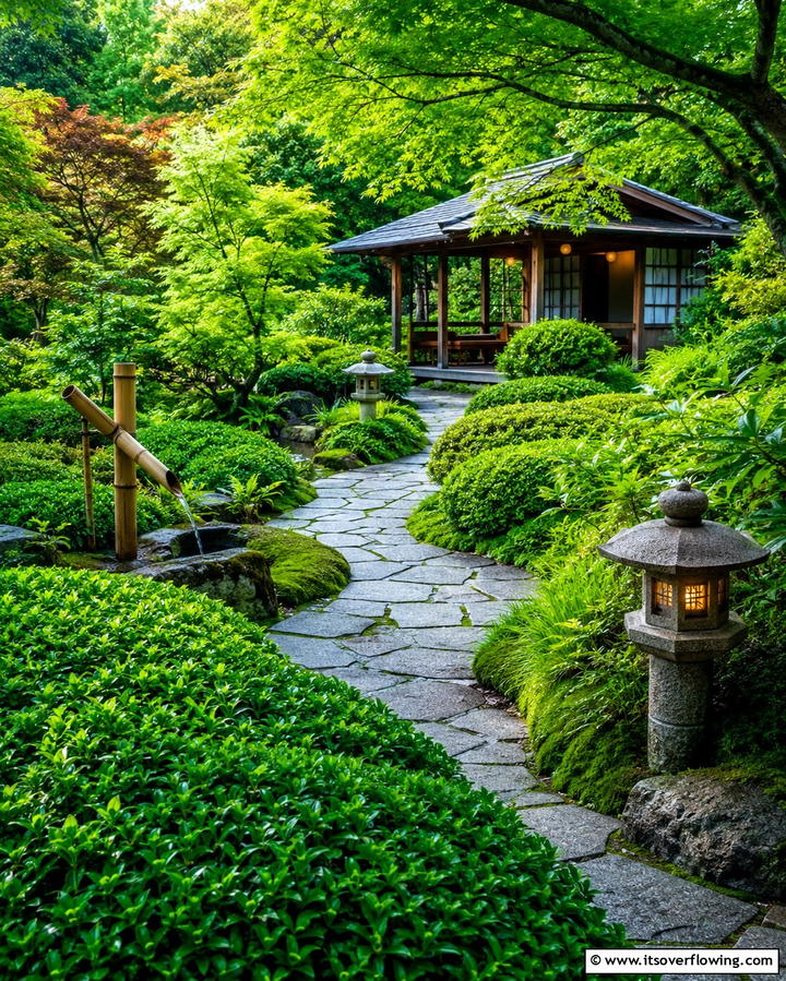 Lush Green Tea Garden - 30 Japanese Garden Ideas for Zen Outdoor Spaces
