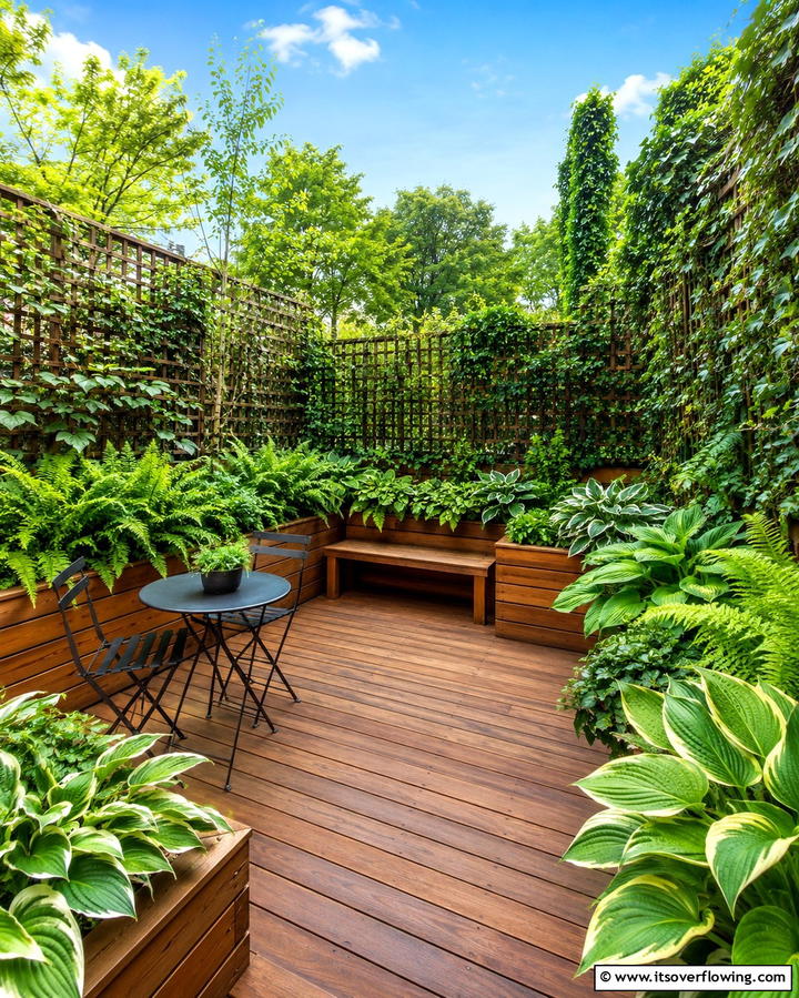 Lush Greenery Integration - 30 Budget-Friendly Backyard Deck Ideas for Stylish Outdoor Living