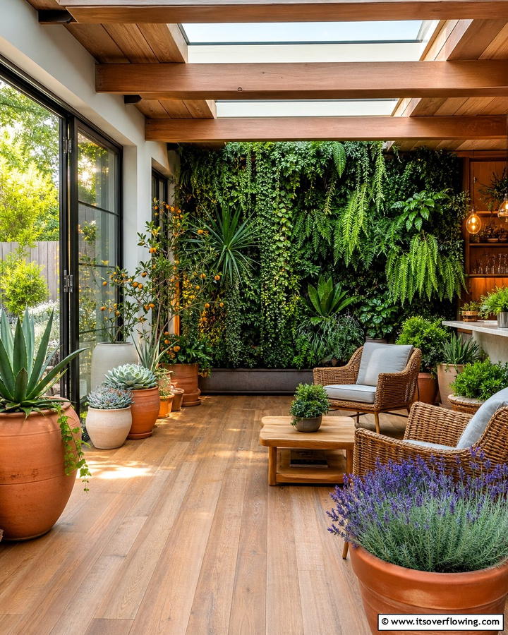 Lush Greenery and Planters - 25 California Room Design Ideas for Indoor-Outdoor Living