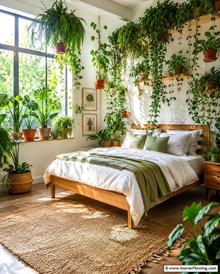 Lush Greenery and Vines - 30 Romantic Bedroom Ideas to Create a Cozy Love Nest