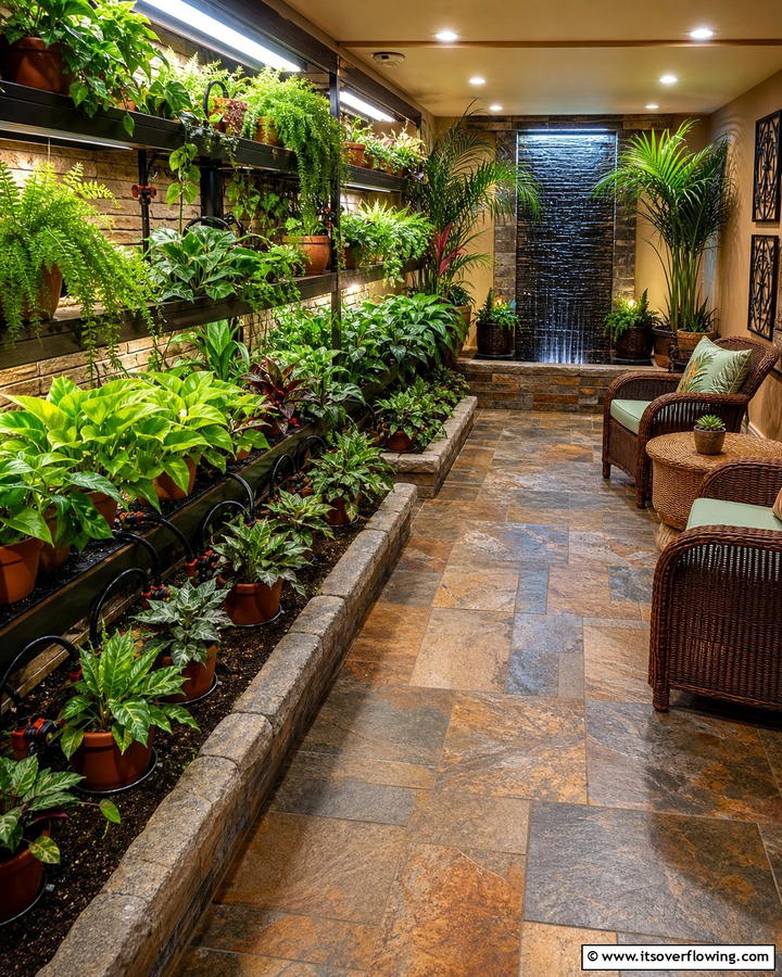 Lush Indoor Garden - 21 Basement Ideas to Transform Your Underutilized Space
