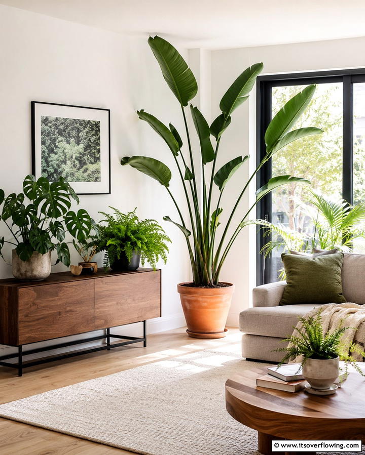 Lush Indoor Plants - 25 Tropical Living Room Ideas for a Vibrant Space