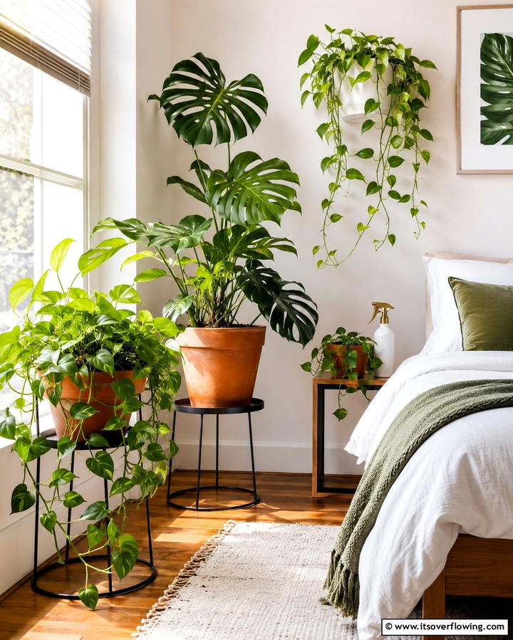 Lush Indoor Plants - 30 Minimalist Clean Girl Room Ideas for a Clutter-Free Space