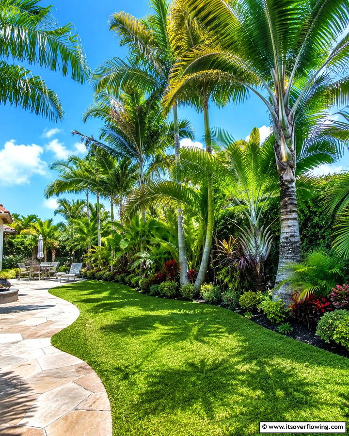 Lush Palm Tree Borders - 25 Tropical Landscape Ideas for Your Outdoor Paradise