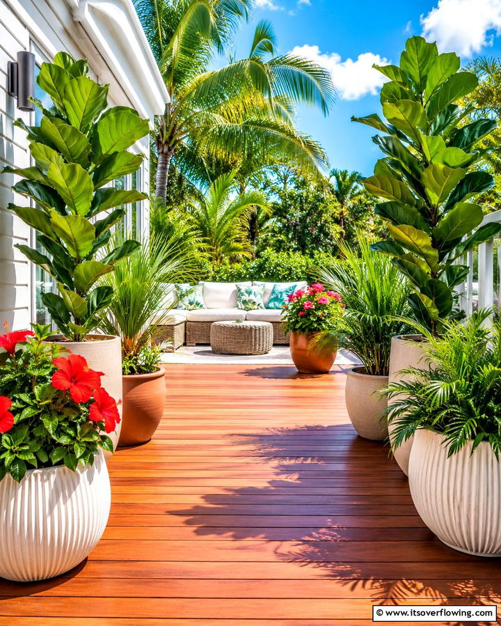Lush Potted Paradise - 30 Deck Decorating Ideas with Plants for Lush Outdoor Living