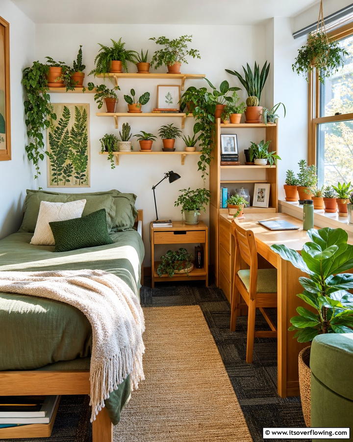 Lush Potted Plant Displays - 21 Dorm Room Decorating Ideas for Style and Function
