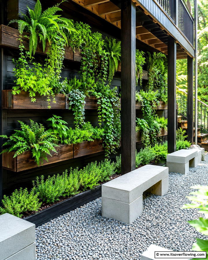 Lush Vertical Garden - 25 Under Deck Landscaping Ideas for Hidden Spaces