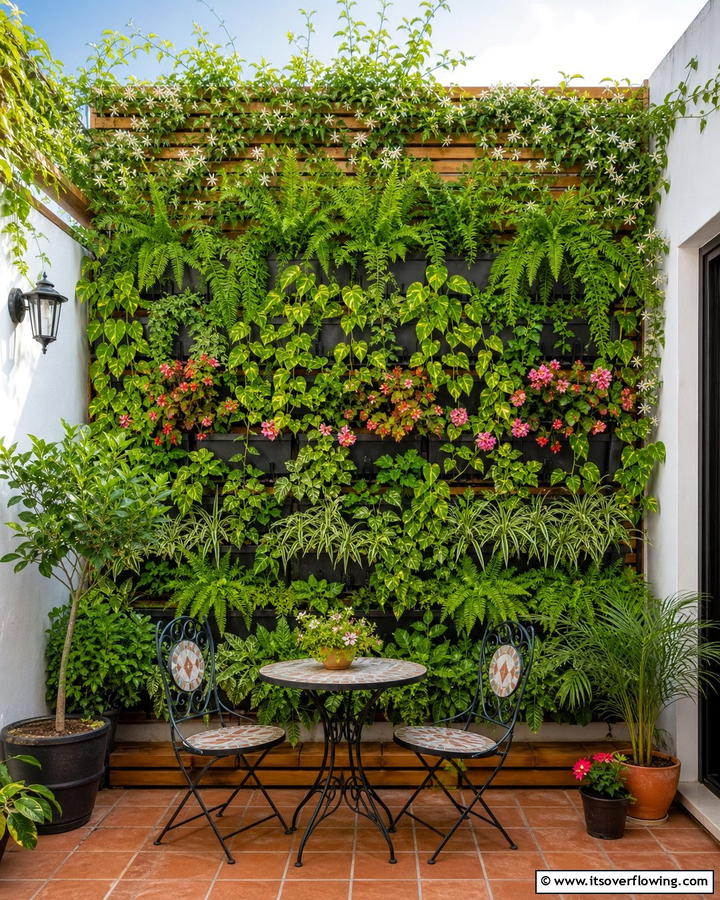 Lush Vertical Gardens - 21 Patio Decor Concepts to Refresh Your Outdoor Living Area