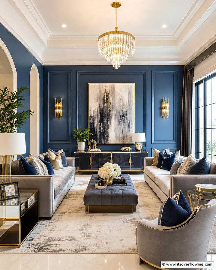 Luxe Finish Sophisticated Blue gray Accents - 21 Blue-Gray Paint Colors for Sophisticated Interiors