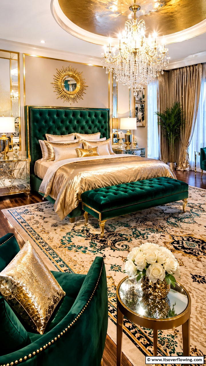 Luxe Glamour Retreat - 30 Bedroom Ideas For Couples- Romantic Retreat Inspiration