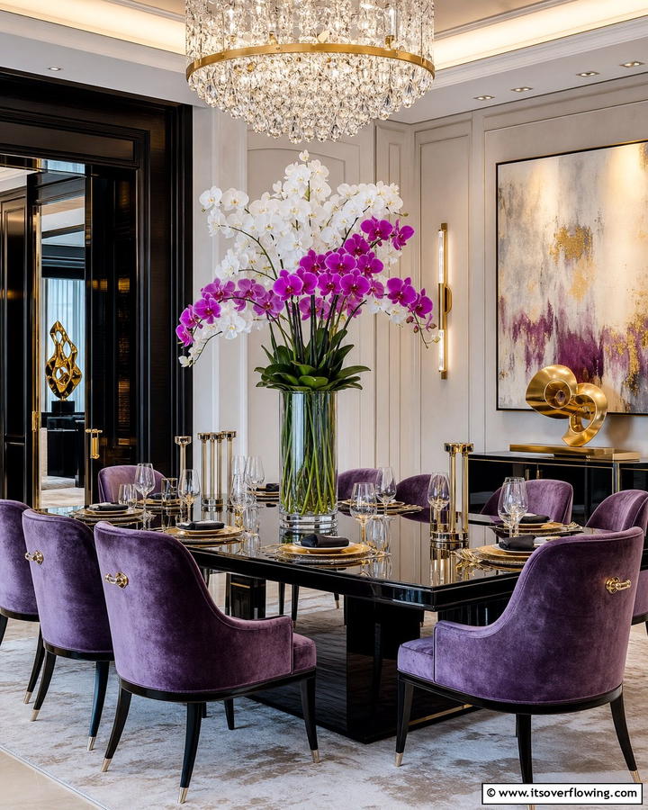 Luxe Orchid Elegance - 21 Flower Centerpiece Ideas for Elegant Tablescapes