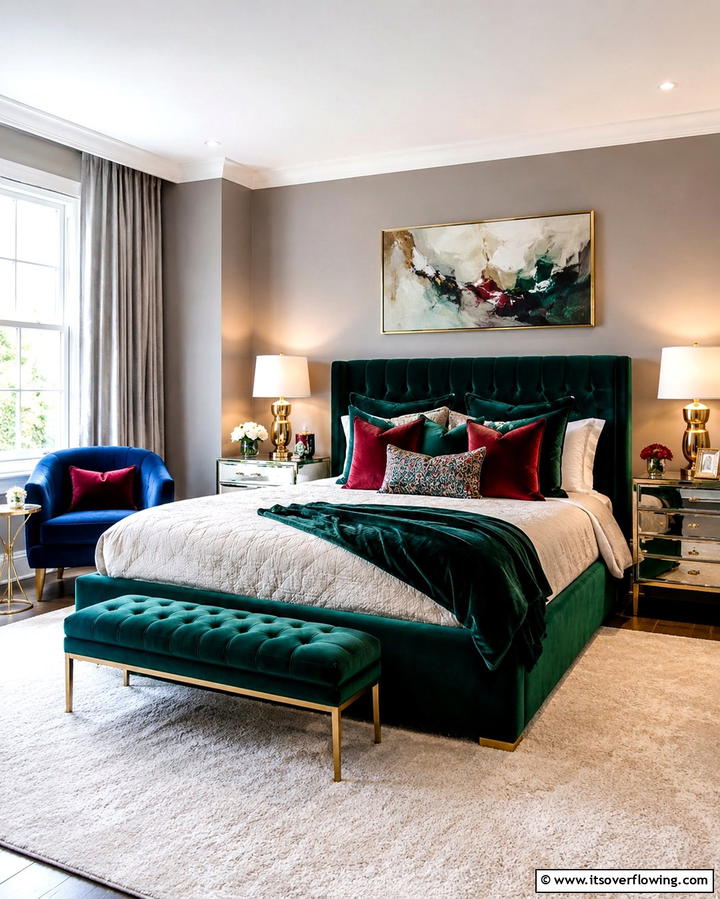 Luxe Velvet Accents - 25 Aesthetic Room Ideas for a Stylish Space