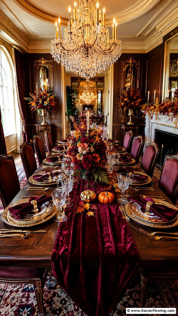Luxe and Lavish Look - 21 Beautiful Thanksgiving Table Settings for Holiday Meals