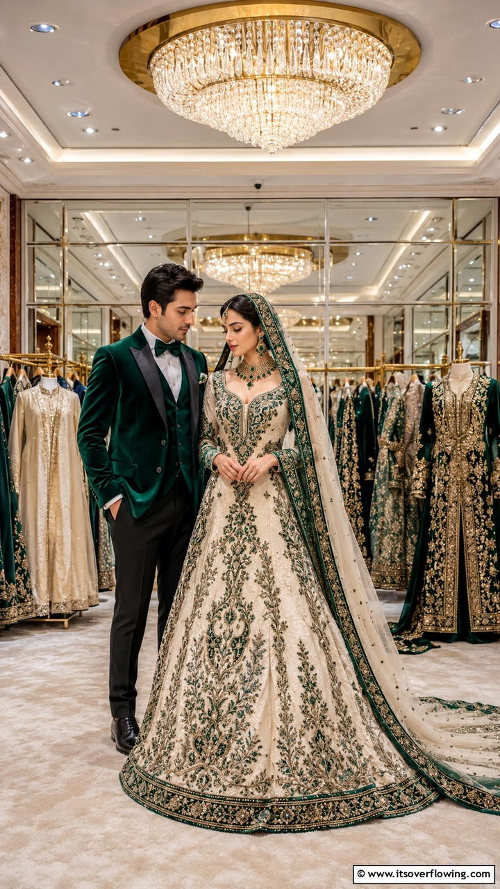 Luxurious Emerald Wedding Attire - 30 Emerald Green Wedding Ideas for Luxurious Celebrations