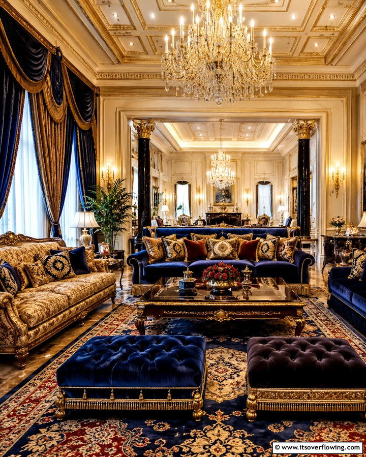 Luxurious Fabrics - 25 Maximalist Living Room Design Ideas for Bold Homes