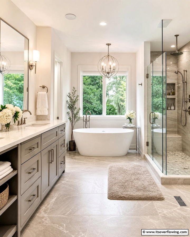 Luxurious Heated Floors - 25 Cozy Bathroom Ideas for a Relaxing Space